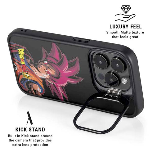 Dragon Ball Super Goku Portrait Super Sayan 4 iPhone 15 Pro Kickstand Case